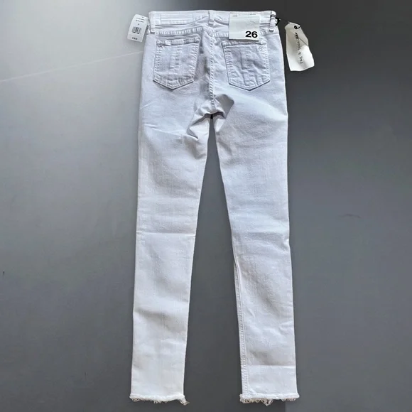 NWT RAG & BONE Blanc Frayed Capri Jeans - Picture 8 of 15